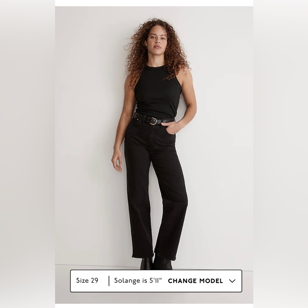 NWT THE PERFECT VINTAGE WIDE-LEG JEAN | High Rise Black Denim